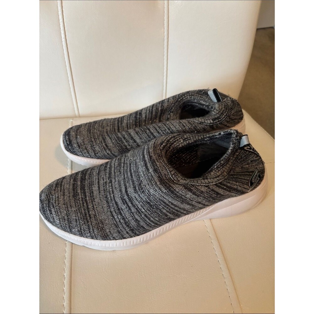 BOBS from Skechers  Slip-On Knit Sneakers in Gray and Black